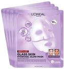 L'OR&Eacute;AL PARIS Gesichtsmaske REVITALIFT GLASS SKIN HYDROGEL GLOW MASK Set,...