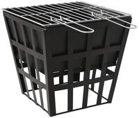 vidaXL Feuerstelle 2-in-1 Feuerstelle und Grill 34x34x48 cm Stahl