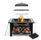 blumfeldt Feuerschale Merano Rectangular, (Set, Set), Garten Grill Tisch Funkenschutz