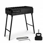 BIG-PAN Grillbesteck-Set Klappbar Mangal 60 cm f&uuml;r 9 Spie&szlig;e Zubeh&ouml;r BBQ