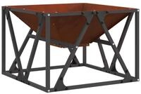 vidaXL Feuerstelle Feuerstelle Braun 50 x 50 x 35 cm Wetterfeststahl, (1-St)