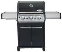 PROREGAL&reg; Gasgrill Gasgrill S-318 Schwarz mit 3 Hauptbrenner + 3-teiliges