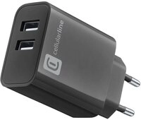 Cellularline USB Charger Multipower 2 Ports Black USB-Ladeger&auml;t