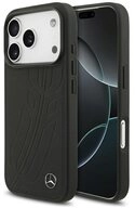 Mercedes Benz Handyh&uuml;lle MagSafe iPhone 17 Pro Echtleder schwarz Logo Stern...