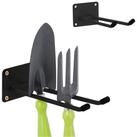 relaxdays Gartenger&auml;tehalter Langer Wandhaken 2er Set, (2er Set)