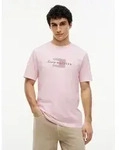 Tommy Hilfiger T-Shirt SCRIPT FLAG REGULAR TEE aus Jersey mit Flag-Grafik rosa...