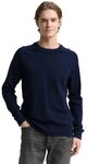 TOM TAILOR Denim Rundhalsshirt mit Logo Stickerei