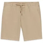 bugatti Bermudas Soft touch Leinen-Baumwoll-Mix beige|braun 48