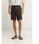 bugatti Bermudas Soft touch Leinen-Baumwoll-Mix braun 48