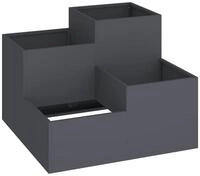 vidaXL Blumentopf Gartenblumentopf Anthrazit 100 x 100 x 60 cm Stahl (1 St)