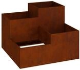 vidaXL Blumentopf Gartenblumentopf Rostig 80 x 80 x 60 cm Wetterfeststahl (1 St)