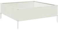 vidaXL Hochbeet Hochbeet Wei&szlig; 100x100x41 cm Stahl (1 St)
