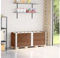 vidaXL Hochbeet, Paletten-Aufsatzrahmen 3 Stk. Braun 150x50 cm Massivholz Kiefer