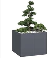 vidaXL Pflanzk&uuml;bel, Pflanzgef&auml;&szlig; Anthrazit 100x100x80 cm Stahl