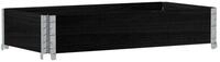 vidaXL Blumentopf Pflanzkasten Schwarz 100x50 cm Massivholz Kiefer (1 St)