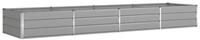 vidaXL Blumentopf Pflanzk&uuml;bel Hellgrau 385 x 100 x 45 cm Verzinkter Stahl (1...