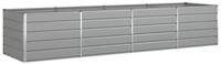 vidaXL Blumentopf Pflanzk&uuml;bel Hellgrau 385 x 100 x 75 cm Verzinkter Stahl (1 St)