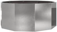 vidaXL Blumentopf Pflanzk&uuml;bel Silber 120 x 120 x 50 cm Edelstahl (1 St)