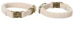 Flamingo Hunde-Halsband Hundehalsband Janka beige beige Gr&ouml;&szlig;e: M Ma&szlig;e: 40 - 55 cm