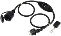 Sygonix Sygonix SY-6728134 Strom Verl&auml;ngerungskabel 16 A Schwarz 1 m H07RN-F