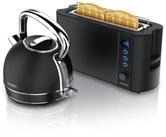 Arendo Fr&uuml;hst&uuml;cks-Set Edelstahl Wasserkocher 1,7l, 2-Scheiben Langschlitz Toaster,