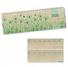ZETTLER Schreibtischkalender ZETTLER 2026 Querkalender 32x10,5cm Graspapier 1...