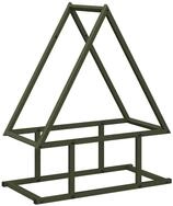 vidaXL Kaminholzregal Brennholzregal Olivgr&uuml;n 50x25x60 cm Kaltgewalzter Stahl