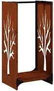 vidaXL Kaminholzregal Brennholzregal 40x30x80 cm Wetterfester Stahl