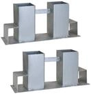 TRUTZHOLM Kaminholzregal 2er Set Holzstapelhilfe feuerverzinkter Stahl 34x10x15...