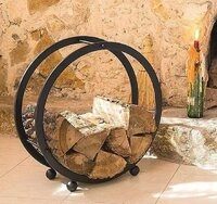 DanDiBo Kaminholzregal Kaminholzst&auml;nder Rund D-55 cm Holzkorb Kaminholzhalter