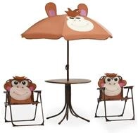 vidaXL Gartenlounge-Set 3-tlg. Garten-Bistro-Set f&uuml;r Kinder mit Sonnenschirm...