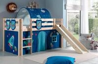 Vipack Hochbett Pino, Spielbett massiv Kiefer, stabil gebaut, 3 Korpusfarben...
