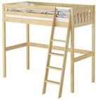 ERST-HOLZ Hochbett Oberes Bett Hochbett aus Massivem Kiefer 90 x 200 cm Kieferfarblos