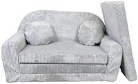 FORTISLINE Kindersofa Kindersofa Rosalia Ausklappbares Sofa aus Cord mit
