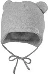 MAXIMO Fleecem&uuml;tze mit &Ouml;hrchen, zum Binden, Einfarbig grau 45