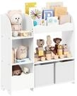SONGMICS Spielzeugtruhe B&uuml;cherregal Kinder, Kinderregal f&uuml;r B&uuml;cher,