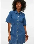 Vero Moda Jeanskleid VMDAISY 2/4 SHORT DENIM DRESS NOOS Baumwolle blau S (36)