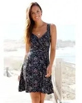 Vivance Jerseykleid in Wickeloptik mit Alloverdruck leichtes Sommerkleid,