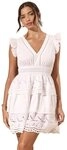 LIPSY Minikleid Lipsy Gestuftes Minikleid, Fl&uuml;gel&auml;rmel, Regular (1-tlg)