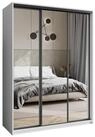 Masseno Schwebet&uuml;renschrank RIEN 150 cm Kleiderschrank mit Spiegel 3 T&uuml;ren und 4