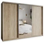 Masseno Schwebet&uuml;renschrank TAVI 250 cm Kleiderschrank mit Spiegel 3 T&uuml;ren...
