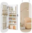 SONGMICS Schmuckschrank Spiegelschrank, Schmuck-Organizer, f&uuml;r Ohrring, Halskette,