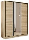 Masseno Schwebet&uuml;renschrank TARI 150 cm Kleiderschrank mit Spiegel 3 T&uuml;ren...