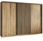 Masseno Schwebet&uuml;renschrank VONTE 270 cm Kleiderschrank 3 T&uuml;ren und 4...