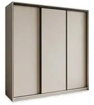 Masseno Schwebet&uuml;renschrank NISSE 200 cm Kleiderschrank 3 T&uuml;ren und 4...