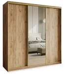 Masseno Schwebet&uuml;renschrank TAVI 200 cm Kleiderschrank mit Spiegel 3 T&uuml;ren...