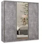 Masseno Schwebet&uuml;renschrank PINA 200 cm Kleiderschrank mit Spiegel 3 T&uuml;ren...