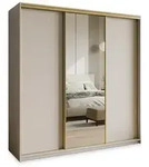 Masseno Schwebet&uuml;renschrank TAVI Kleiderschrank mit Spiegel und Schubladen