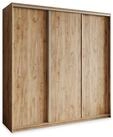 Masseno Schwebet&uuml;renschrank NISSE 180 cm Kleiderschrank 3 T&uuml;ren und 4 Schubladen