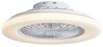 Qazqa Deckenventilator Clemo, (nicht austauschbare) LED, Wei&szlig;, Modern, Kunststoff,